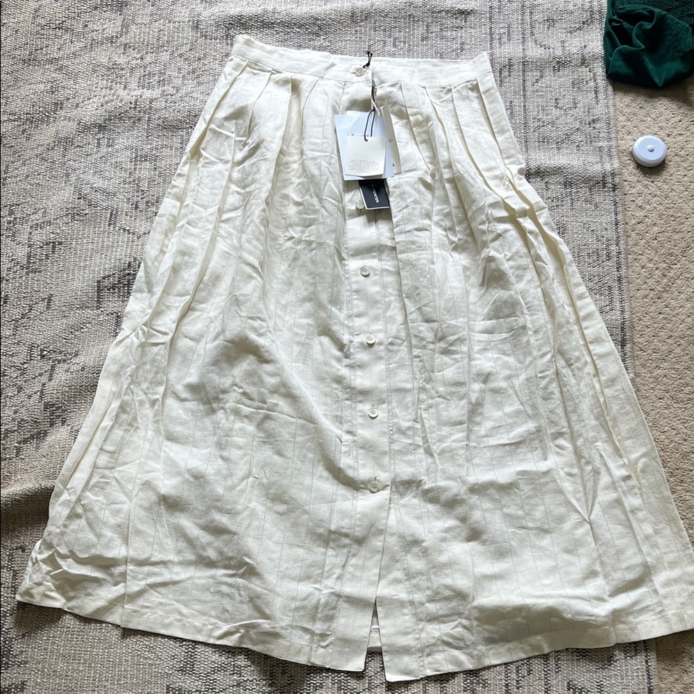 Giuliva The Lilium Skirt Women's Cream Button-Front Skirt